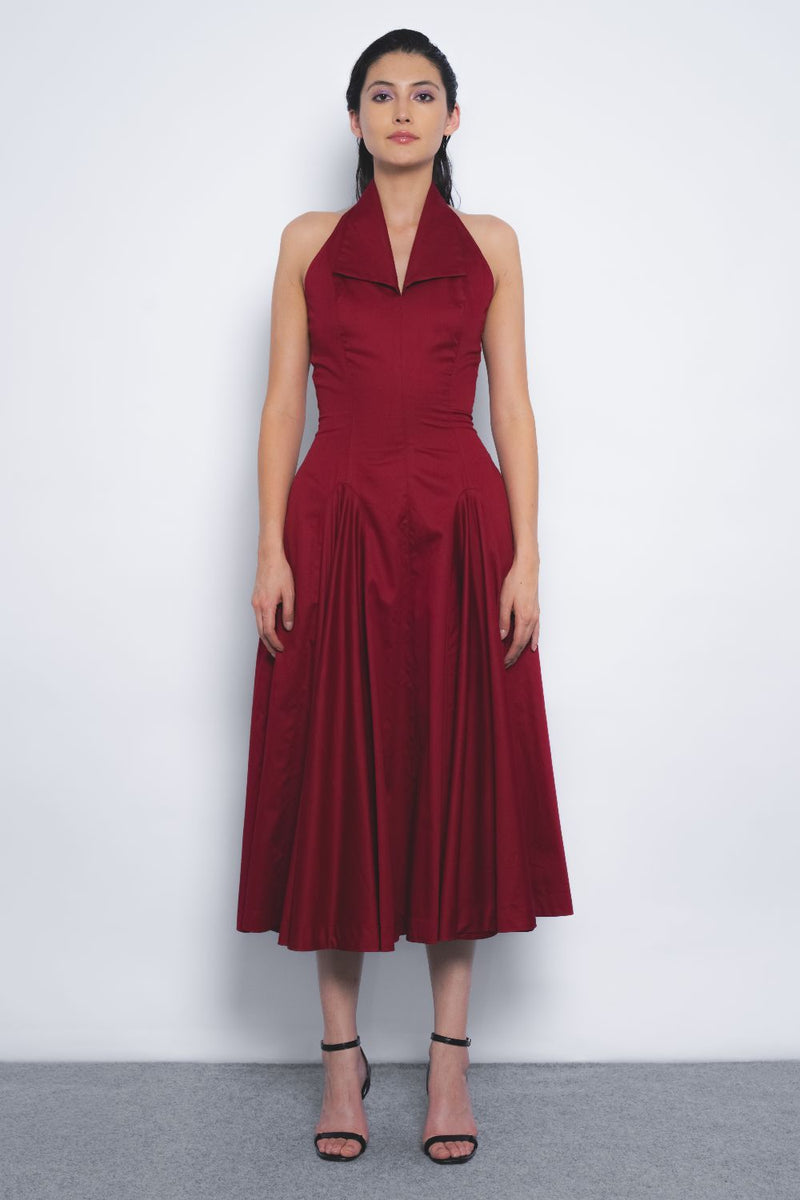 Vita Dress - Ruby cotton Buy Vita Dress - Ruby from C&W | Dresses for Women by Leh Studios for women in Singapore