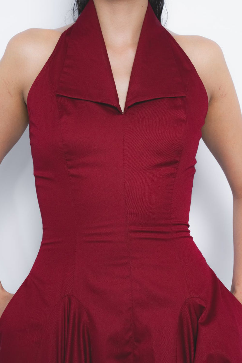 Vita Dress - Ruby cotton Buy Vita Dress - Ruby from C&W | Dresses for Women by Leh Studios for women in Singapore