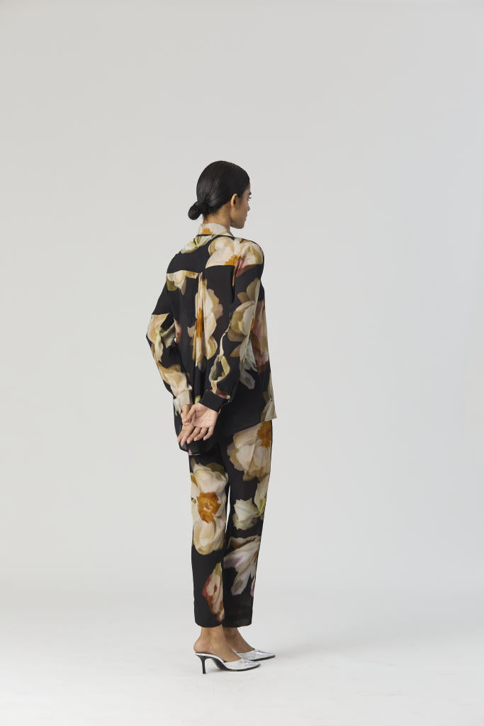 VIVA FIORI CO-ORD SET by Yam in black color for women in Singapore