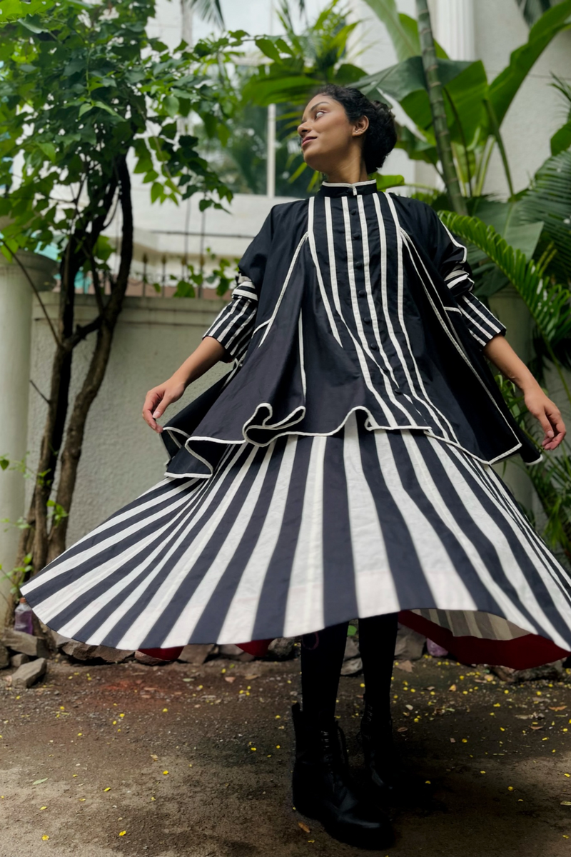 Viva Overlay cotton by Ka-Sha in black color for women in Singapore