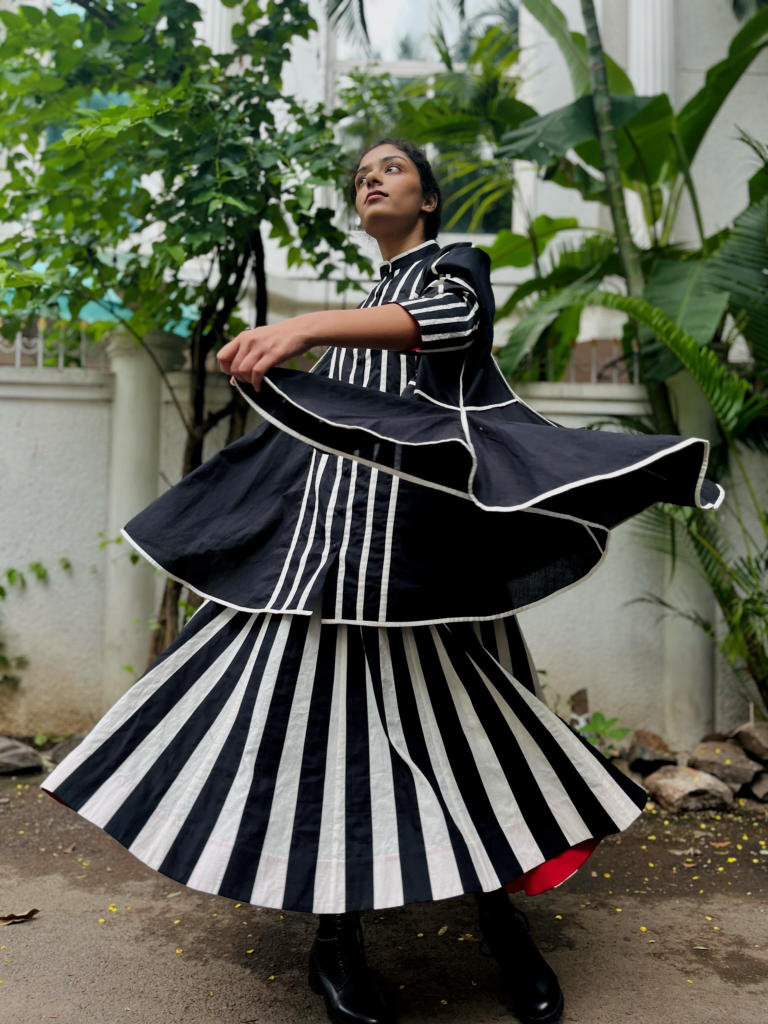 Viva Overlay cotton by Ka-Sha in black color for women in Singapore