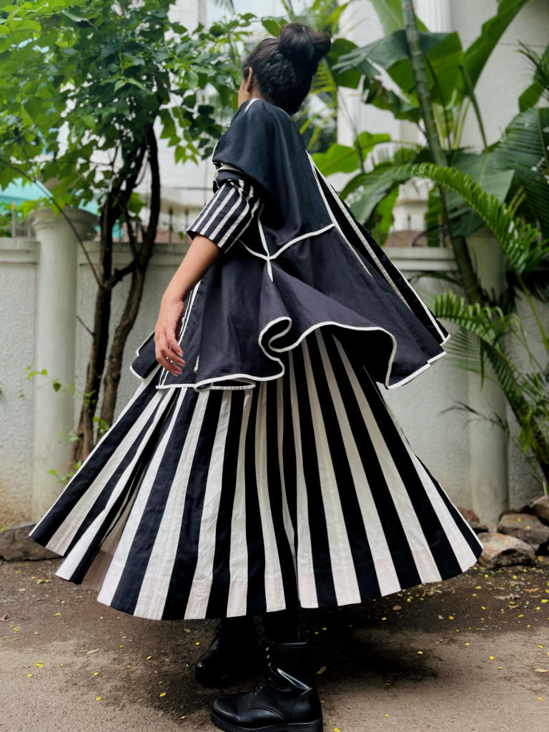 Viva Overlay cotton by Ka-Sha in black color for women in Singapore