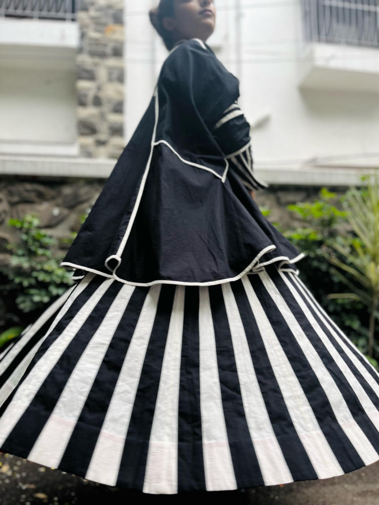 Viva Overlay cotton by Ka-Sha in black color for women in Singapore