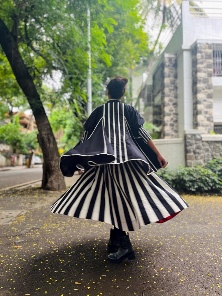Viva Overlay cotton by Ka-Sha in black color for women in Singapore