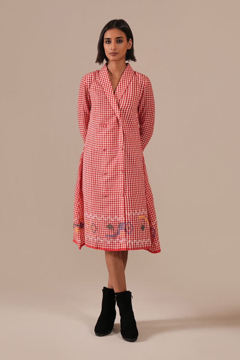 WOVEN WHIMSY DRESS 100% cotton Buy WOVEN WHIMSY DRESS from C&W | Dresses for Women by Indigo Dreams in red color for women in Singapore