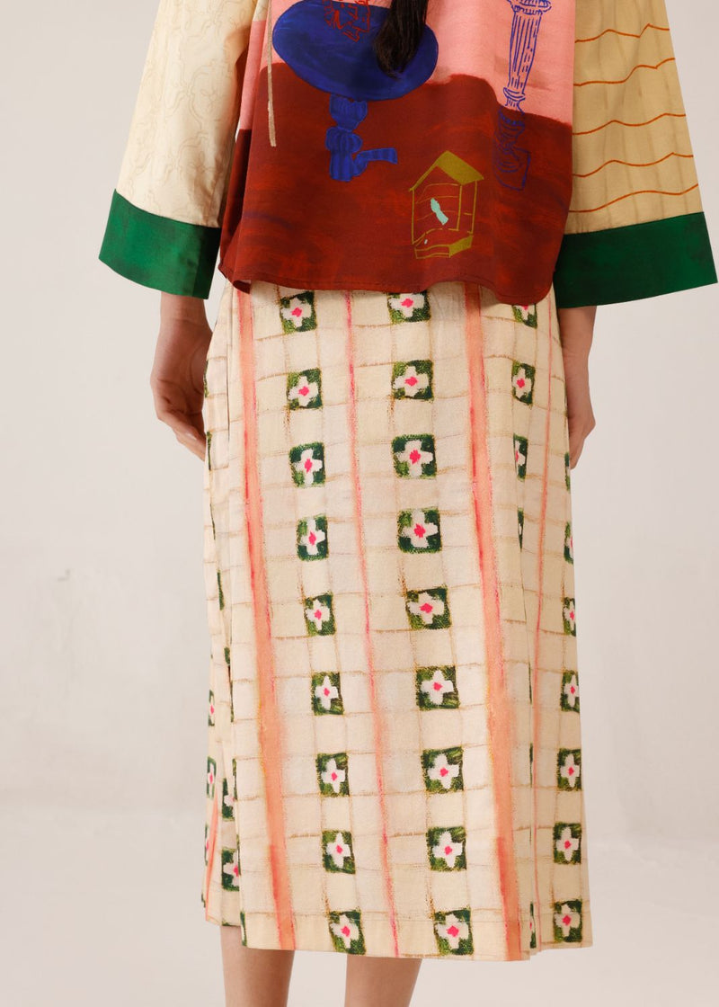 WRAP SKIRT - TILES cotton by CORD for women in Singapore