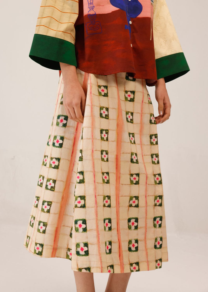 WRAP SKIRT - TILES cotton by CORD for women in Singapore