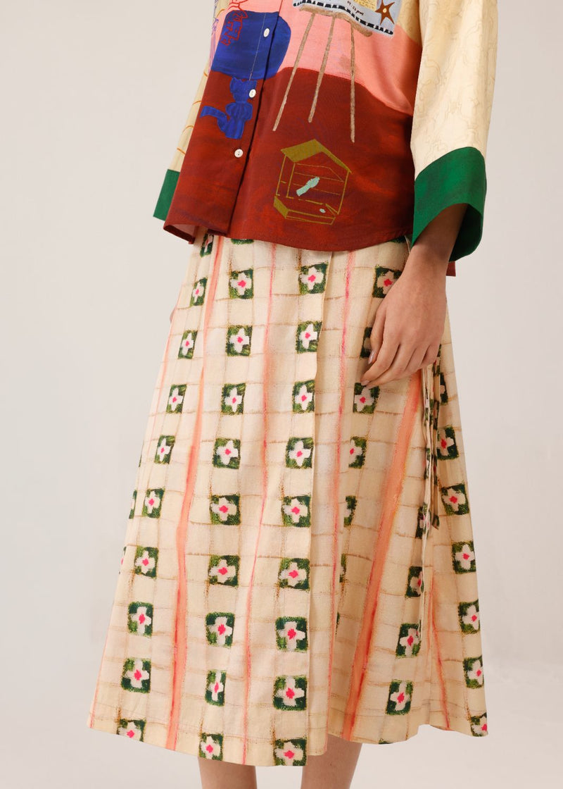 WRAP SKIRT - TILES cotton by CORD for women in Singapore