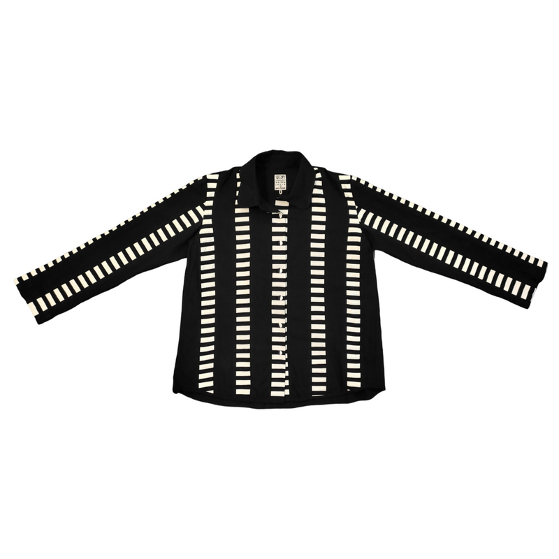 Unisex Wasim Candy Shirt cotton by Ka-Sha in black color for women in Singapore