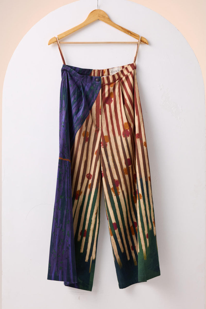 WIDE LEG PANT -HOME ALONE cotton by CORD for women in Singapore