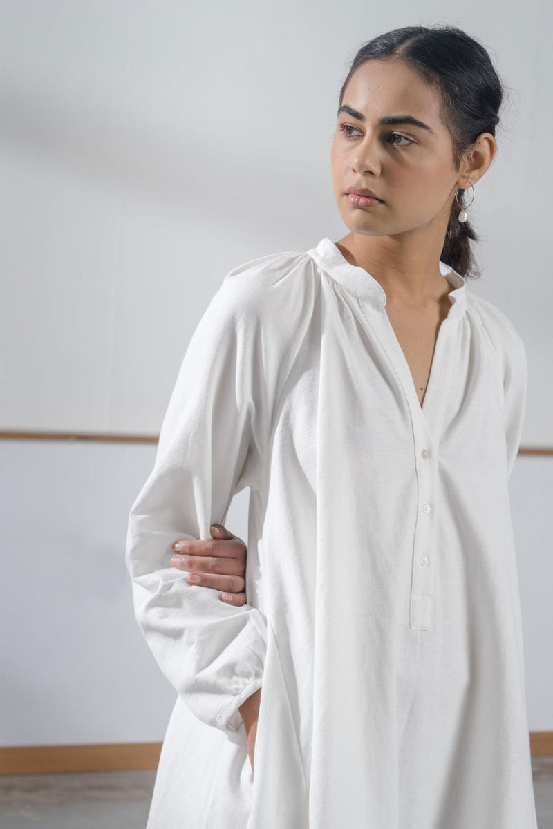 Woodstock Milk Dress cotton by The Summer House in white color for women in Singapore
