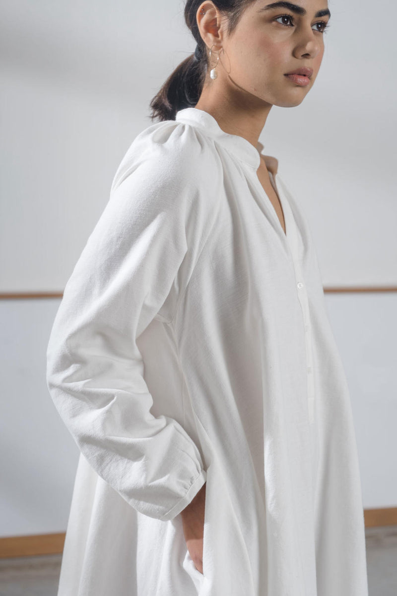 Woodstock Milk Dress cotton by The Summer House in white color for women in Singapore