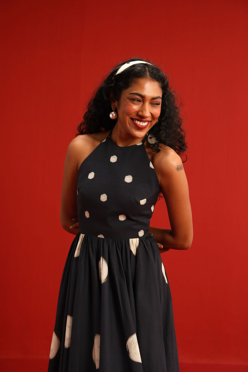 The Vivian Dress cotton by Yam in black color for women in Singapore