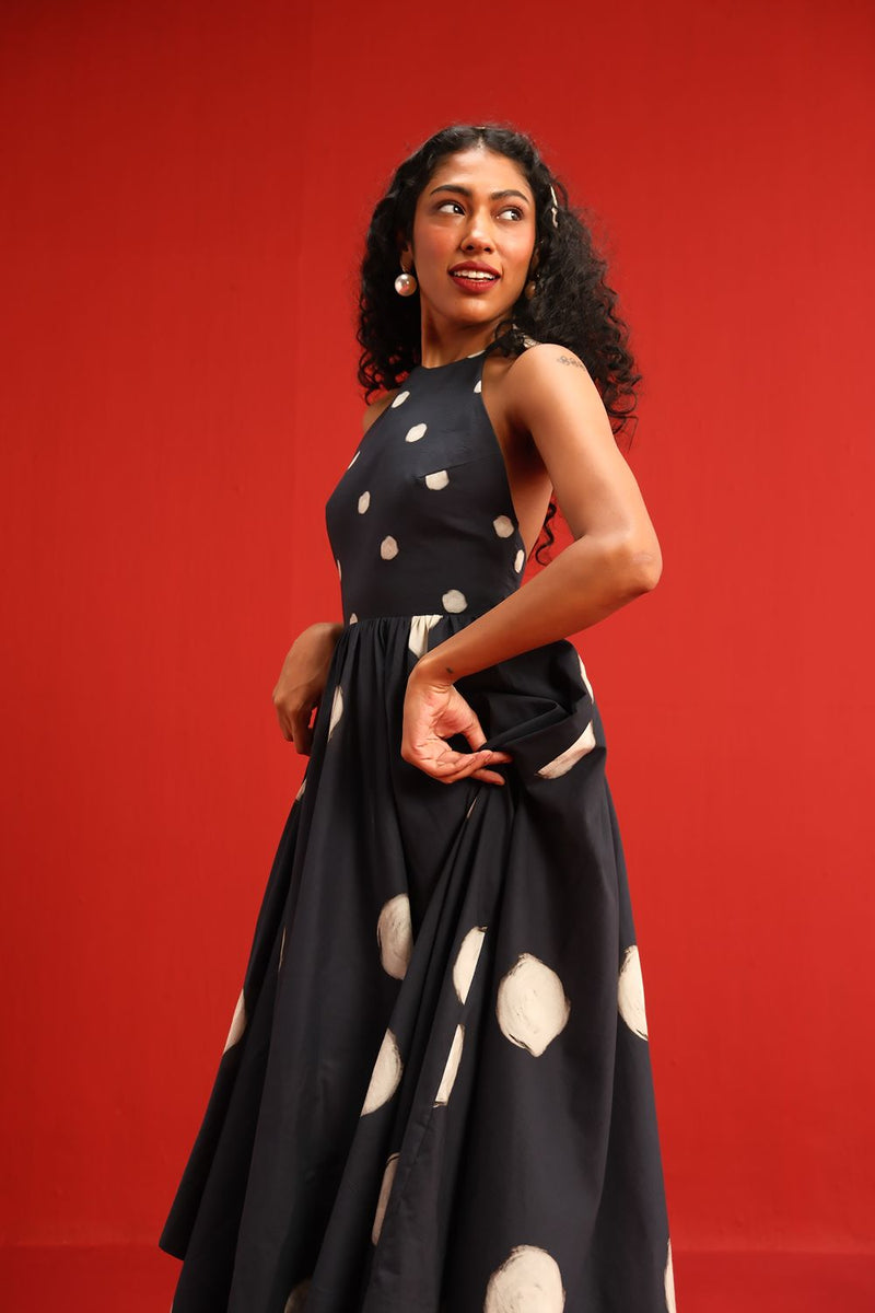 The Vivian Dress cotton by Yam in black color for women in Singapore