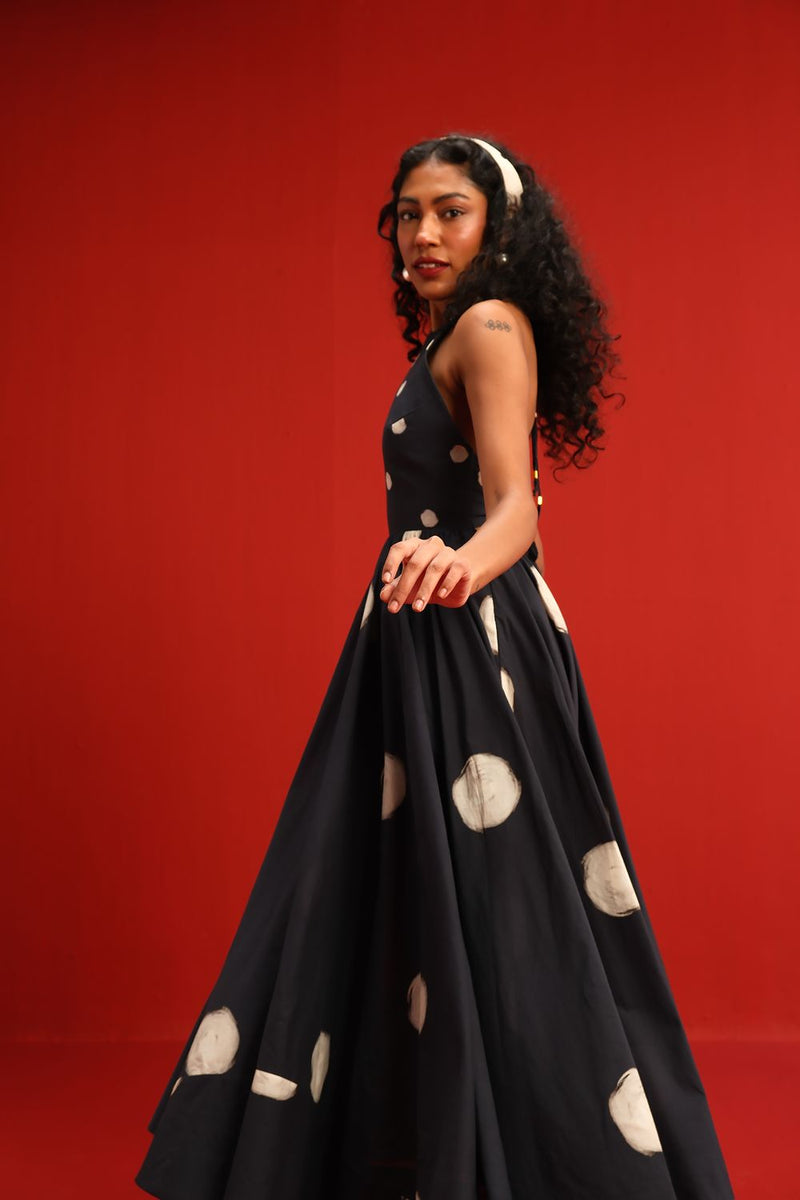 The Vivian Dress cotton by Yam in black color for women in Singapore