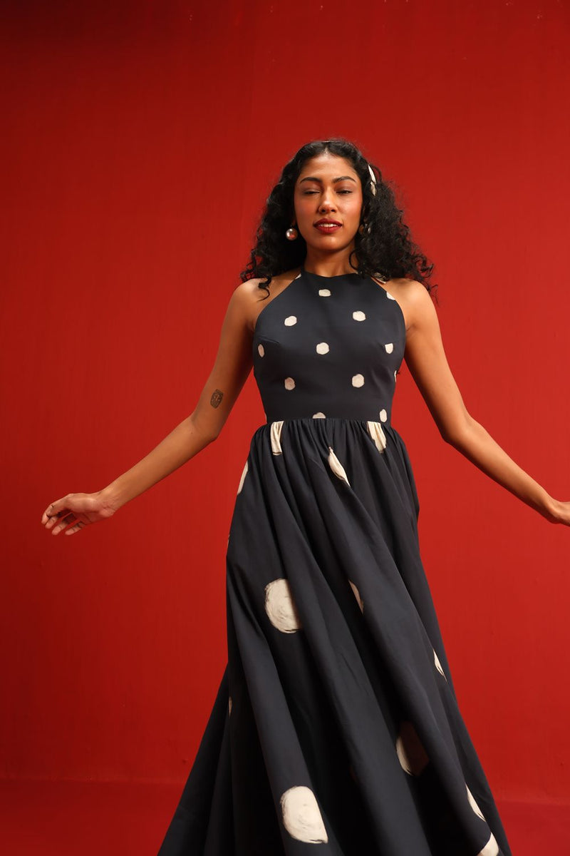 The Vivian Dress cotton by Yam in black color for women in Singapore