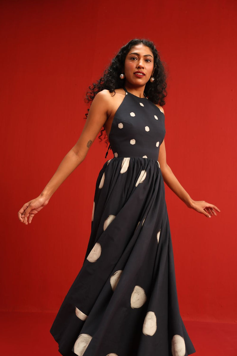 The Vivian Dress cotton by Yam in black color for women in Singapore