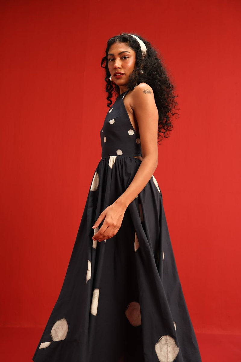 The Vivian Dress cotton by Yam in black color for women in Singapore