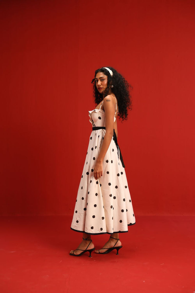 The Monroe Dress satin by Yam in black color for women in Singapore