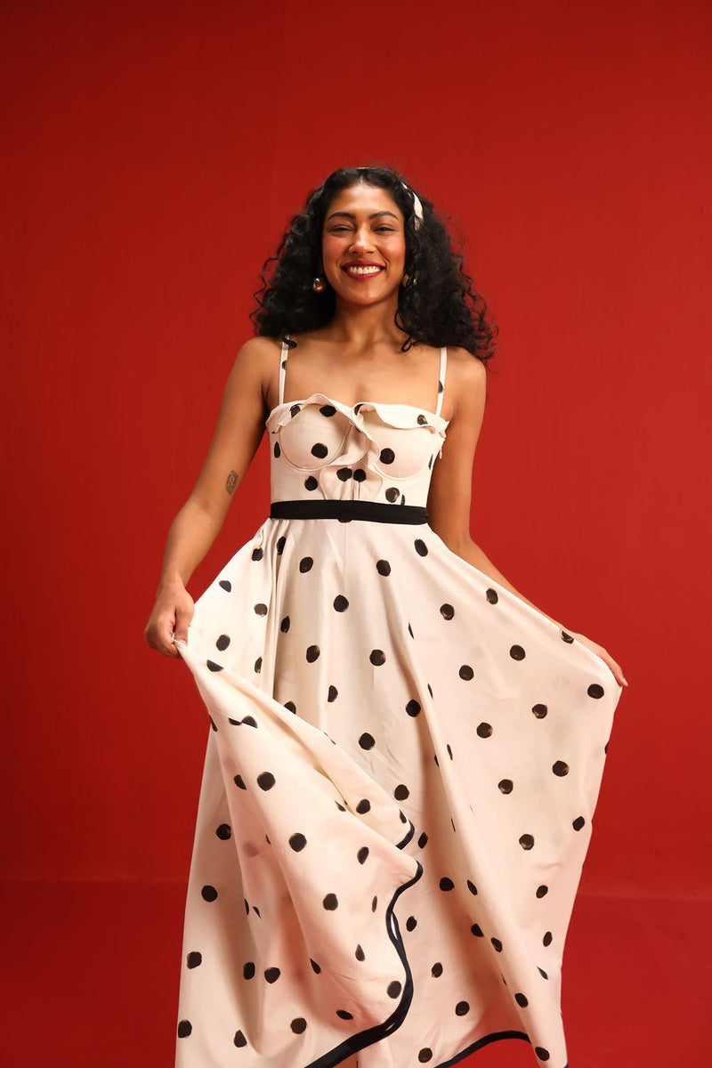 The Monroe Dress satin by Yam in black color for women in Singapore