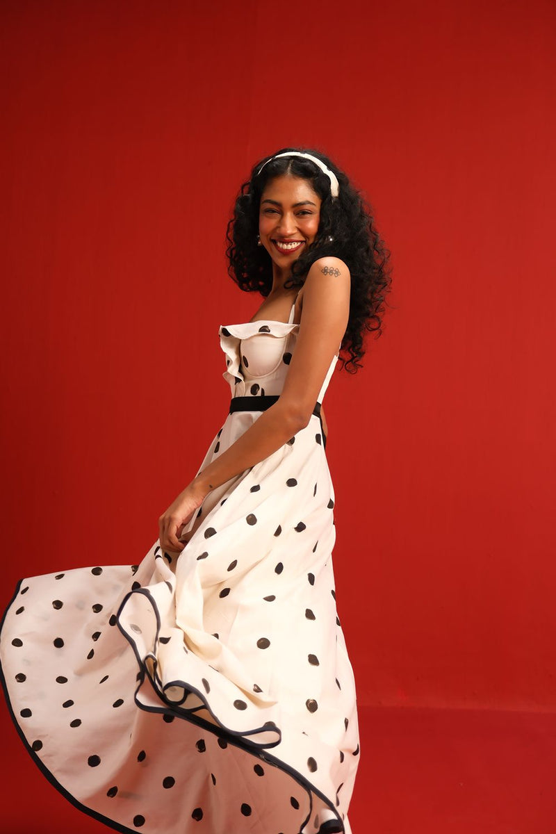 The Monroe Dress satin by Yam in black color for women in Singapore