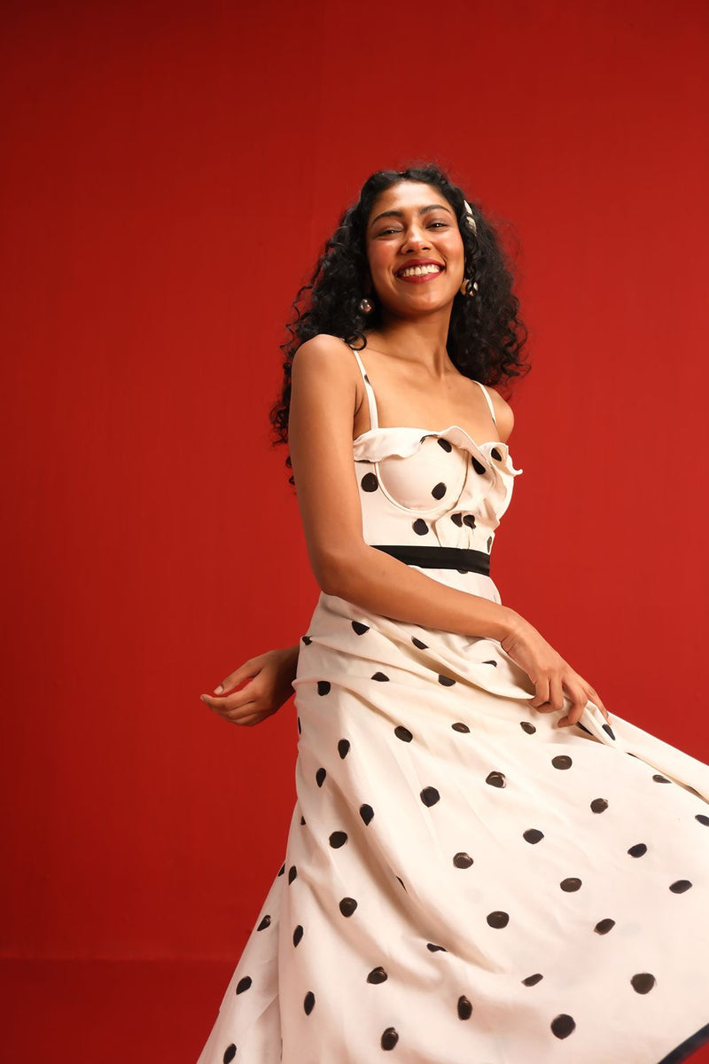 The Monroe Dress satin by Yam in black color for women in Singapore