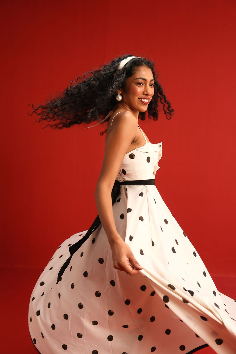 The Monroe Dress satin by Yam in black color for women in Singapore