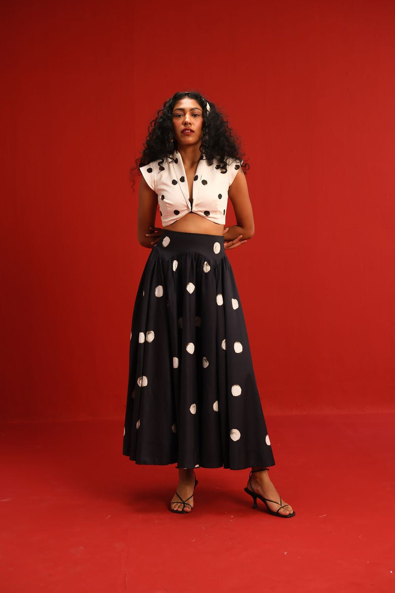 The Audrey Set satin by Yam in black color for women in Singapore