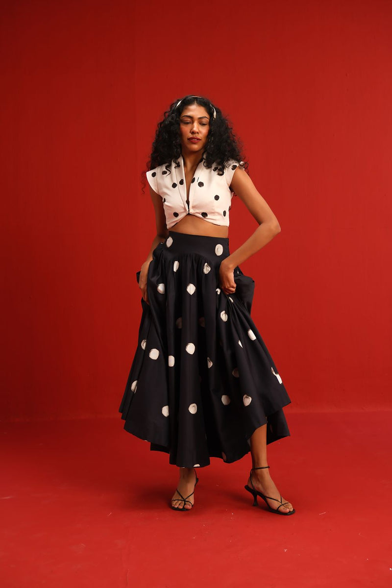 The Audrey Set satin by Yam in black color for women in Singapore