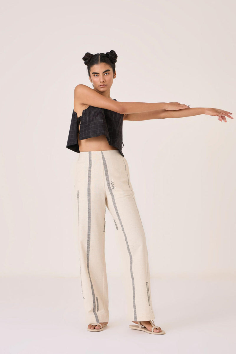Yacine Handwoven Cotton Pants cotton by The Summer House for women in Singapore