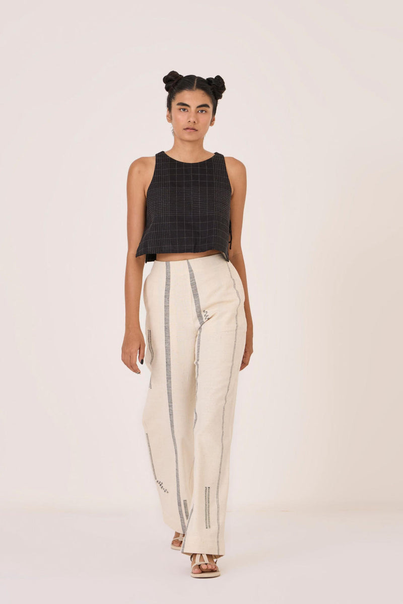 Yacine Handwoven Cotton Pants cotton by The Summer House for women in Singapore