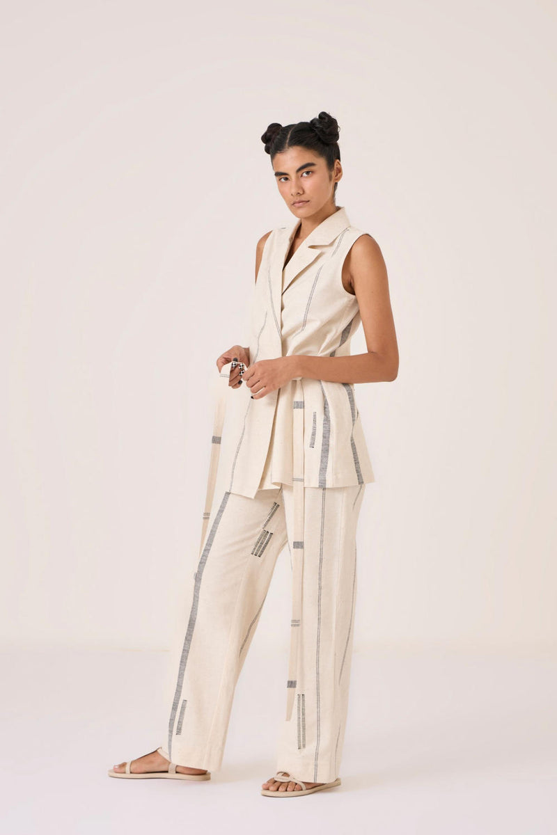 Yacine Handwoven Cotton Pants cotton by The Summer House for women in Singapore