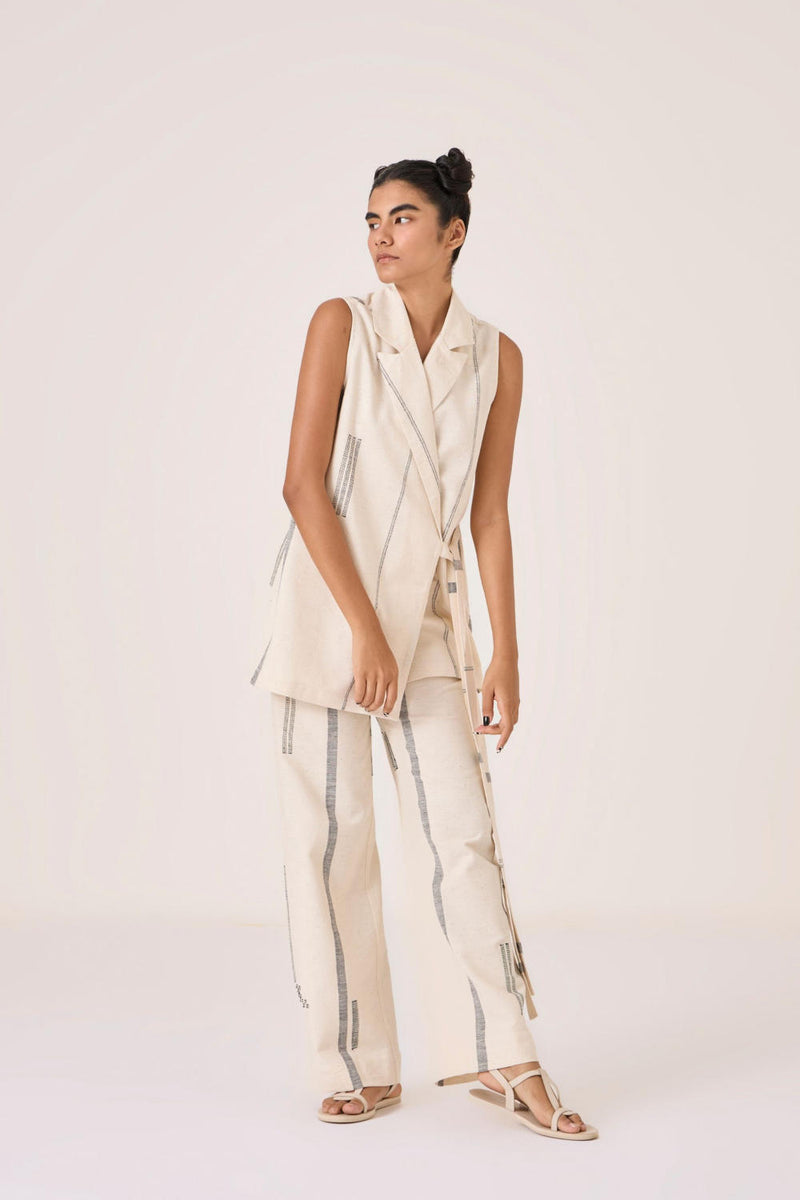 Yacine Handwoven Cotton Pants cotton by The Summer House for women in Singapore