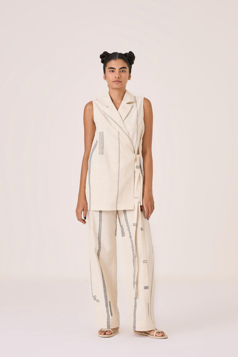 Yacine Handwoven Wrap Top cotton by The Summer House for women in Singapore