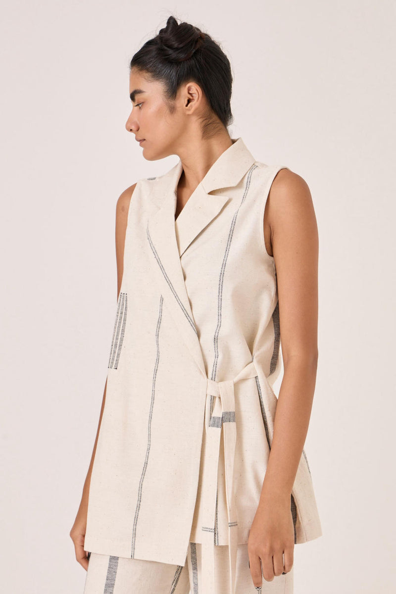 Yacine Handwoven Wrap Top cotton by The Summer House for women in Singapore
