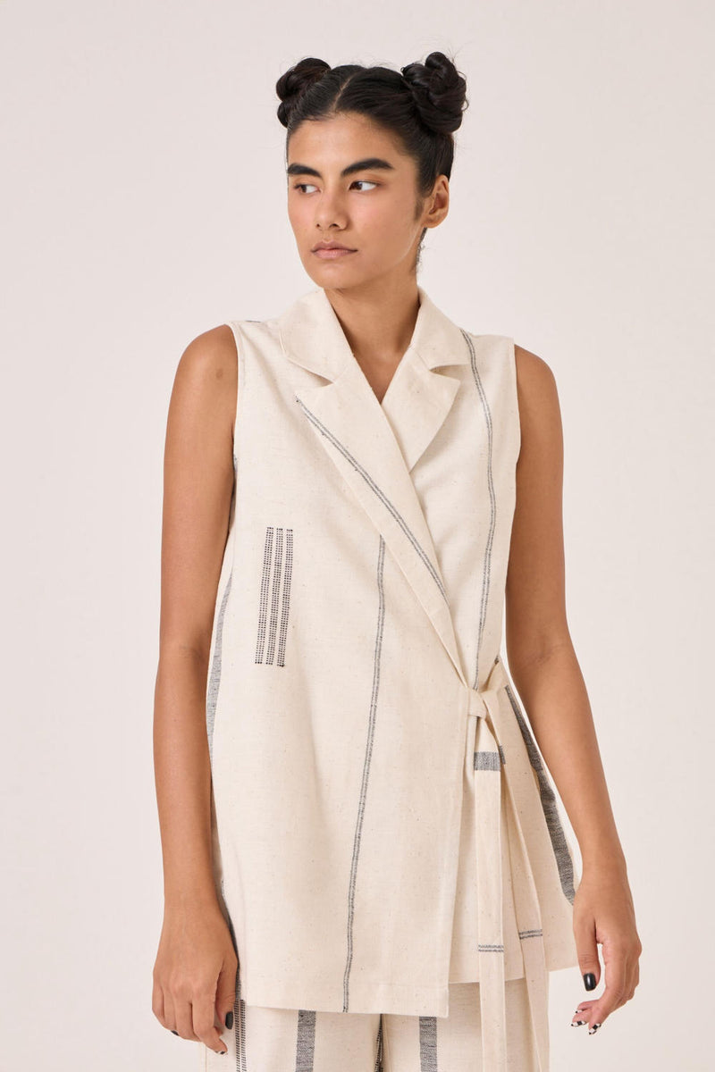 Yacine Handwoven Wrap Top cotton by The Summer House for women in Singapore
