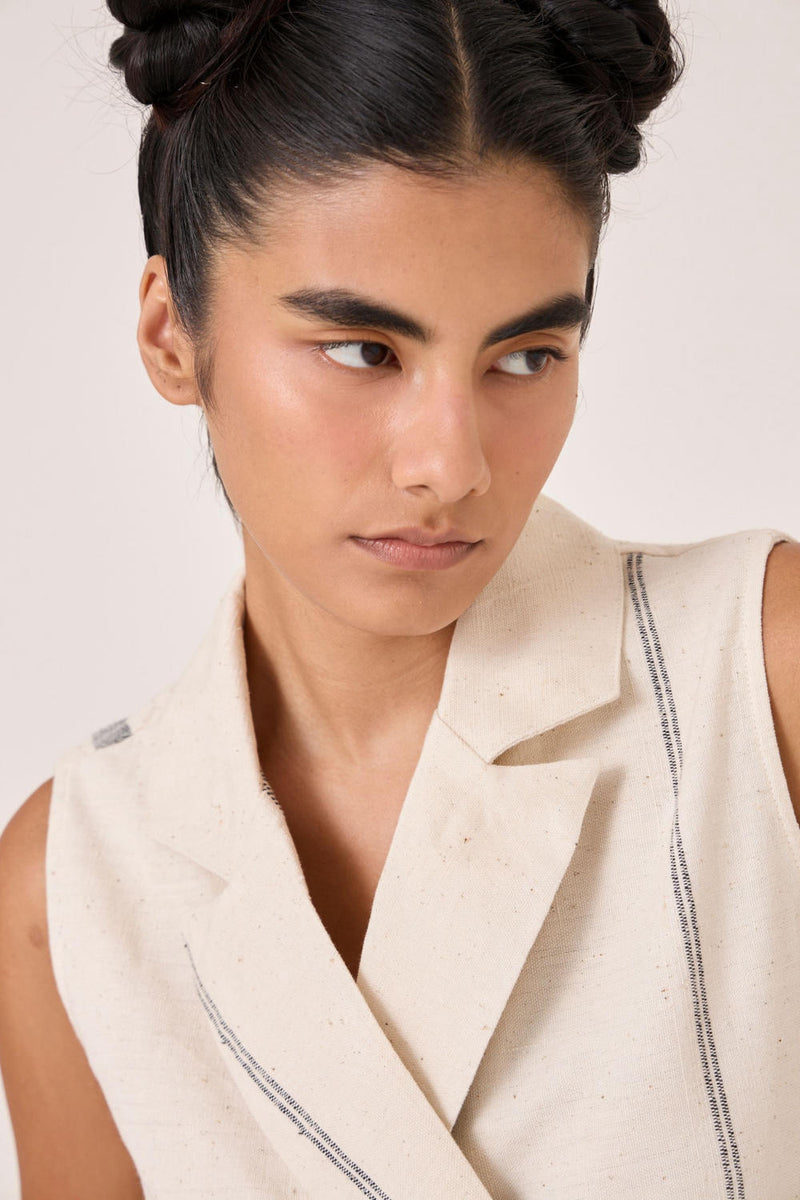 Yacine Handwoven Wrap Top cotton by The Summer House for women in Singapore