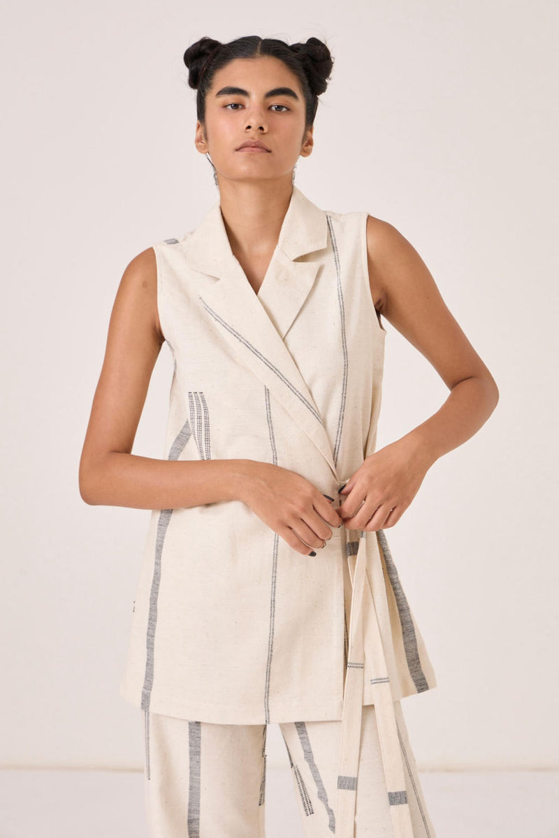 Yacine Handwoven Wrap Top cotton by The Summer House for women in Singapore