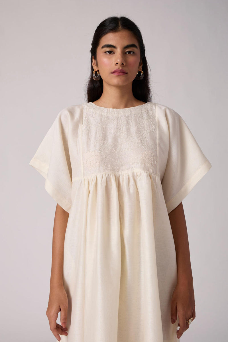 Yara Set Off white chanderi by The Summer House in white color for women in Singapore