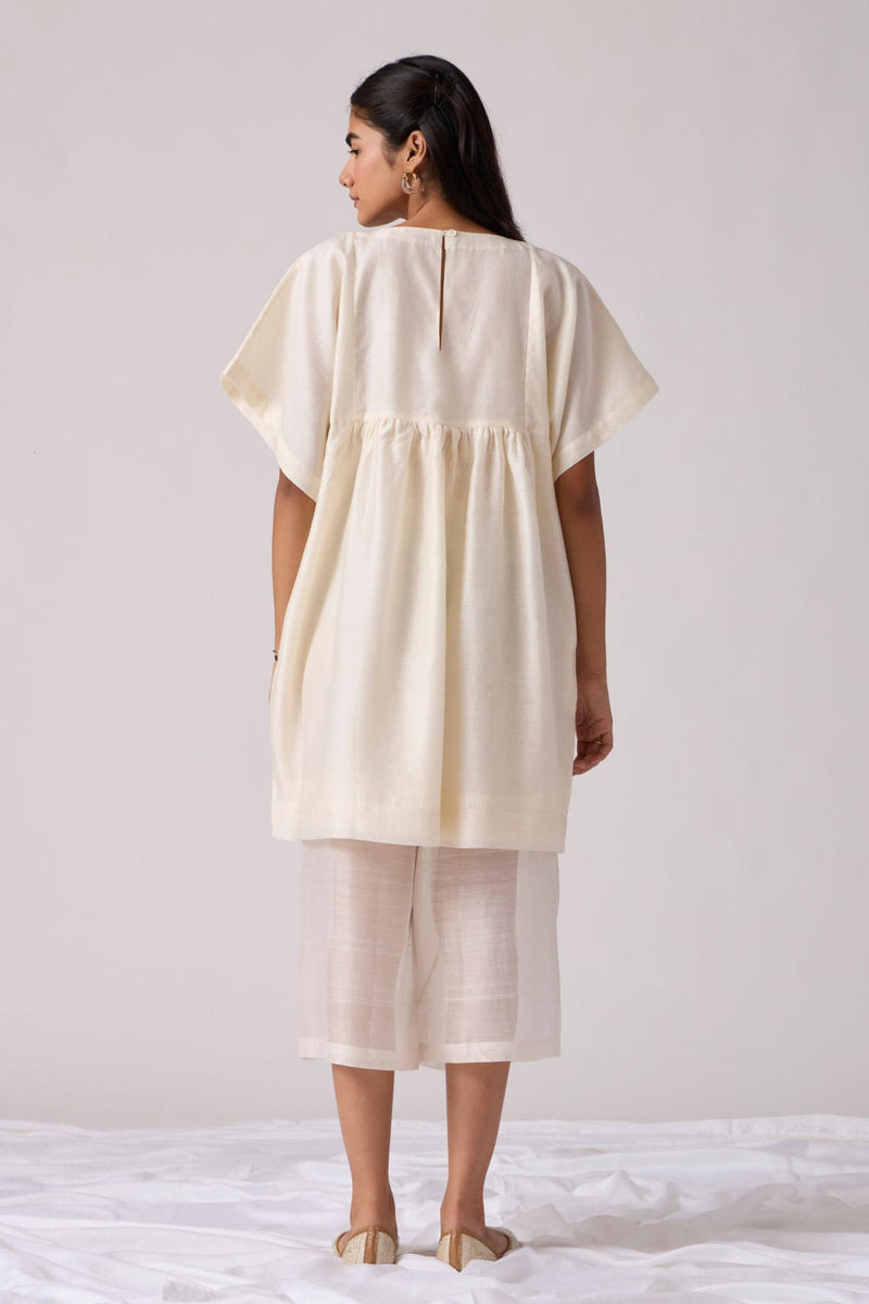 Yara Set Off white chanderi by The Summer House in white color for women in Singapore
