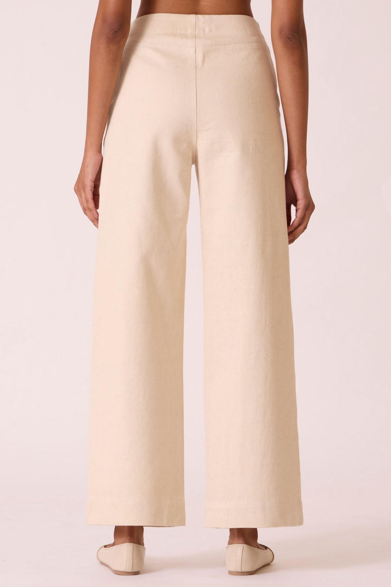 Yelena Off White Handloom Pants cotton by The Summer House for women in Singapore
