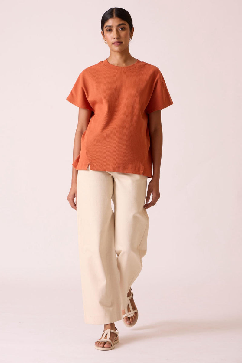 Yelena Off White Handloom Pants cotton by The Summer House for women in Singapore
