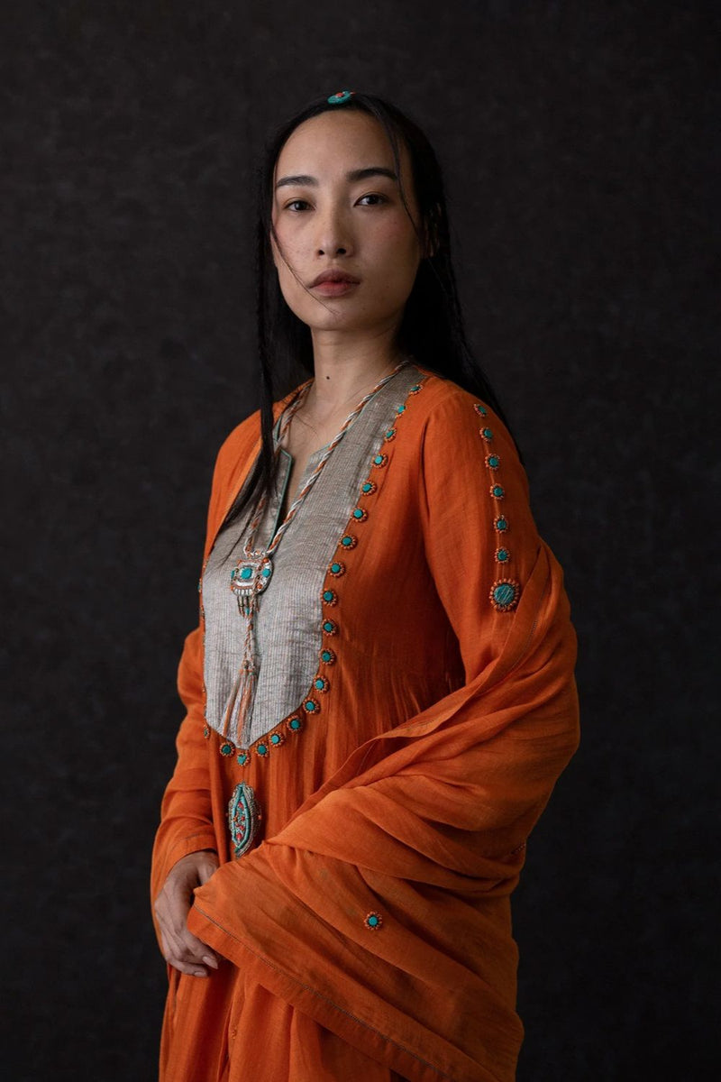 Yudron Kurta-Orange