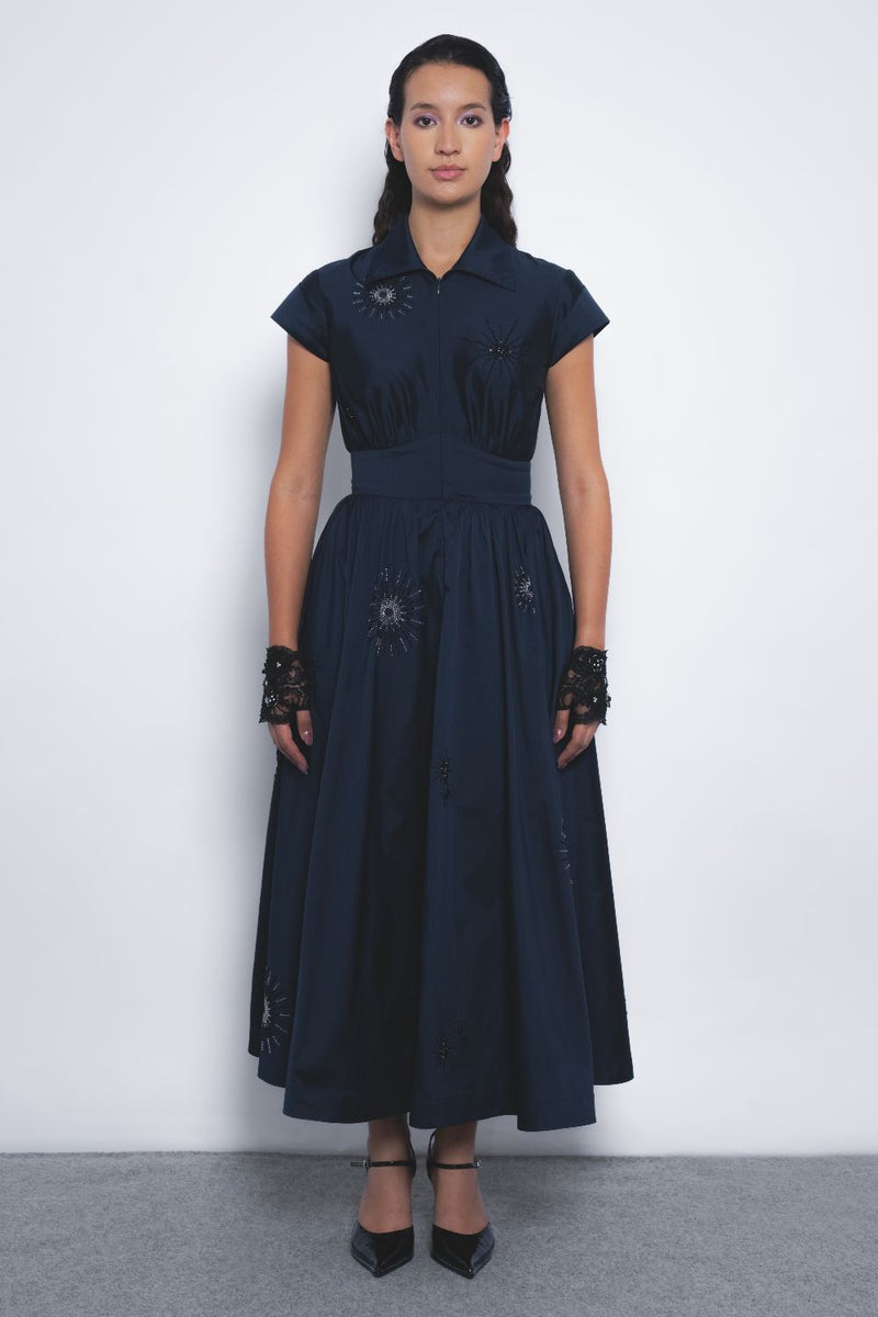 Yume Embroidered Dress - Navy Buy Yume Embroidered Dress - Navy from C&W | Dresses for Women by Leh Studios in navy color for women in Singapore