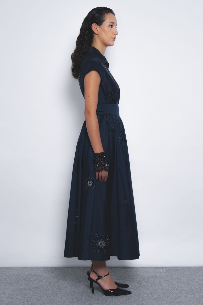 Yume Embroidered Dress - Navy Buy Yume Embroidered Dress - Navy from C&W | Dresses for Women by Leh Studios in navy color for women in Singapore