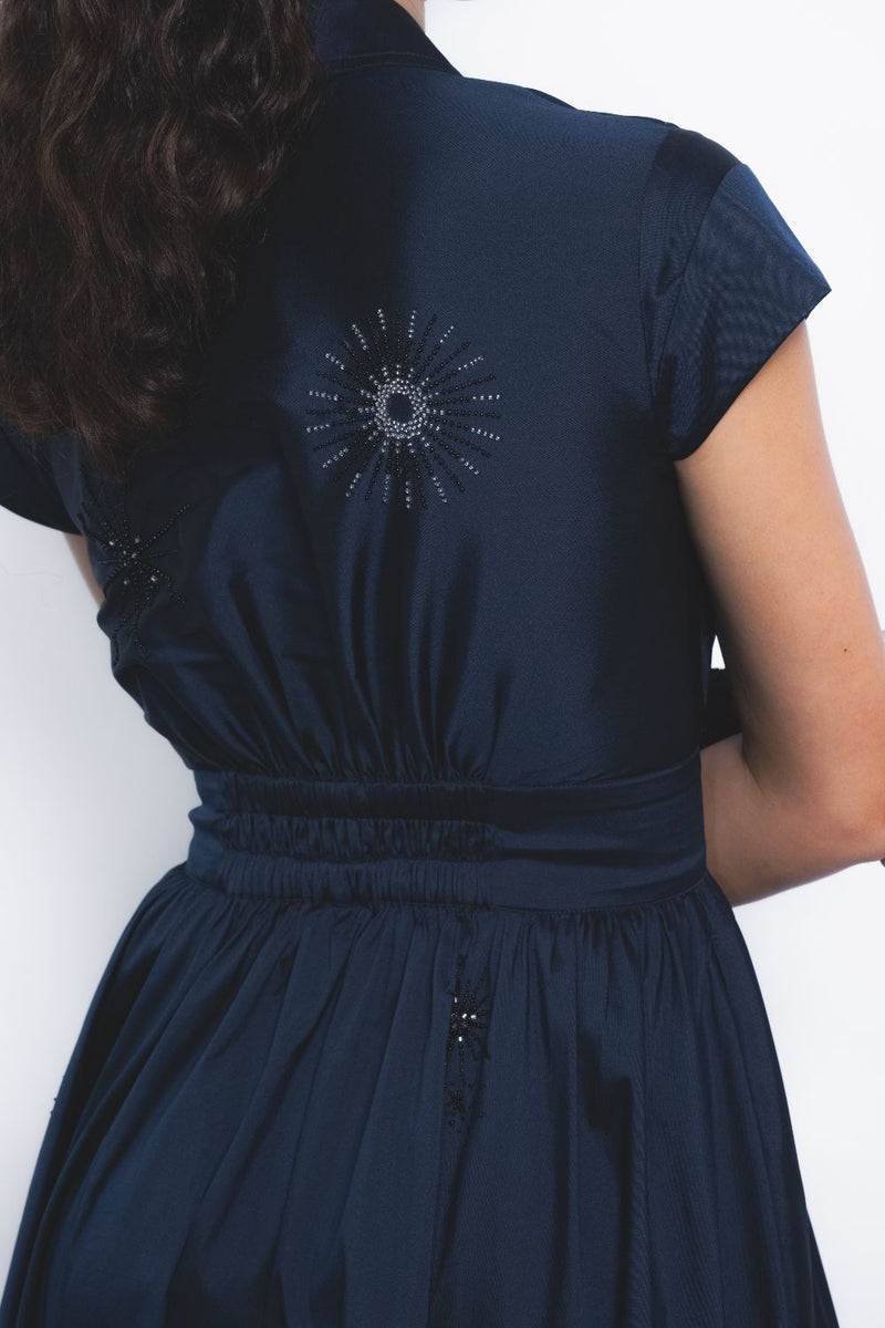 Yume Embroidered Dress - Navy Buy Yume Embroidered Dress - Navy from C&W | Dresses for Women by Leh Studios in navy color for women in Singapore