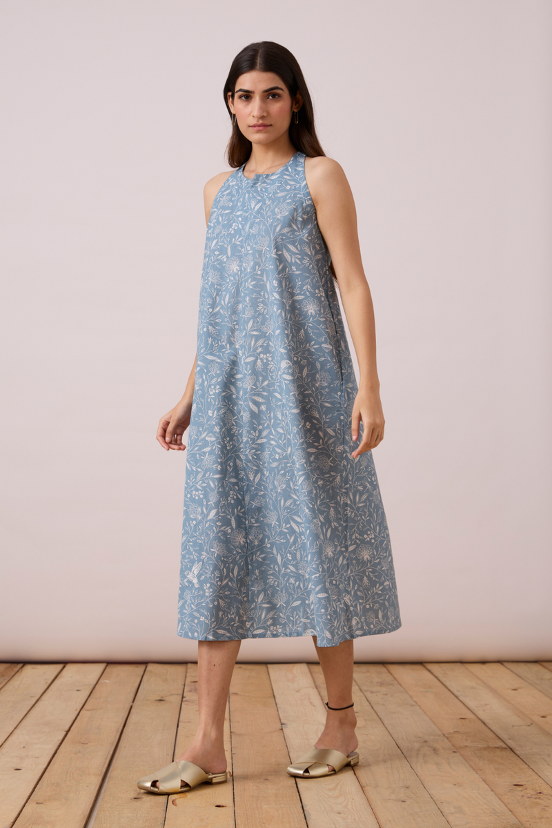 Zahra Dress - Print cotton Dress by The Summer House for women in Singapore