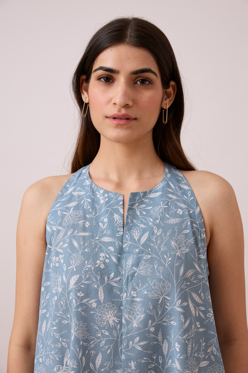 Zahra Dress - Print cotton Dress by The Summer House for women in Singapore