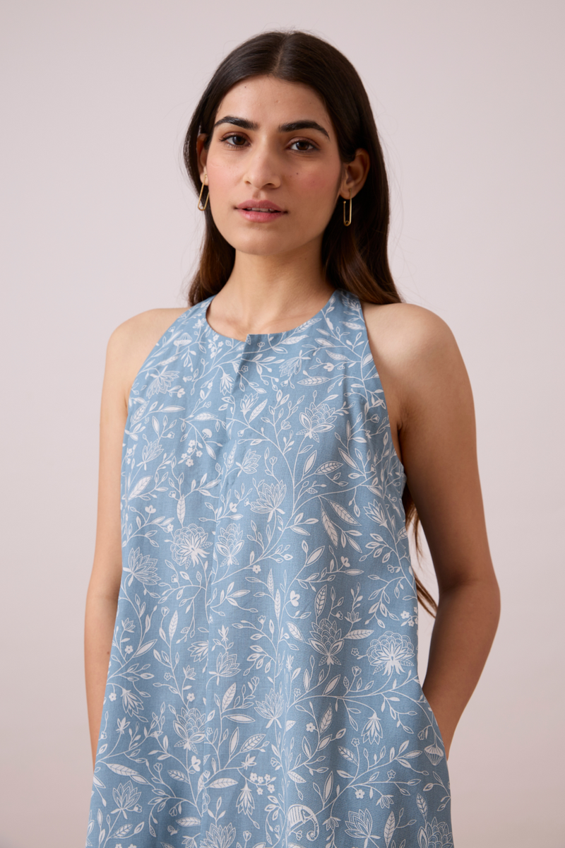 Zahra Dress - Print cotton Dress by The Summer House for women in Singapore