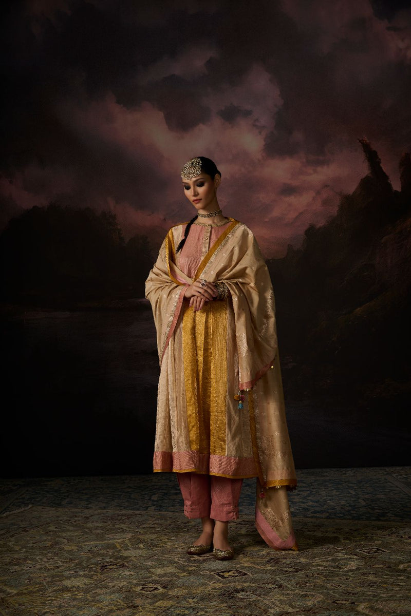 ZAKIR DUPATTA by SWATTI KAPOOR in gold color for women in Singapore